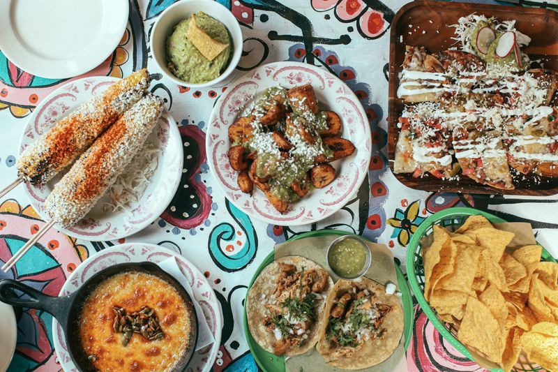 Guzman y Gomez fresh Mexican food spread