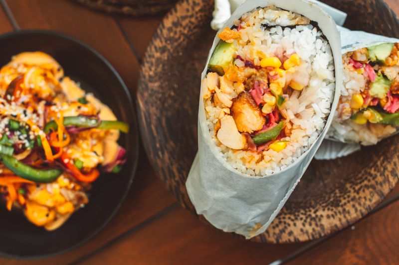 Veggie Supreme Burrito with guacamole